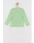 United Colors of Benetton longsleeve din bumbac pentru copii culoarea verde - Pled.ro