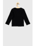 United Colors of Benetton longsleeve din bumbac pentru copii culoarea negru - Pled.ro