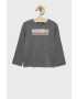 United Colors of Benetton longsleeve din bumbac pentru copii culoarea gri - Pled.ro