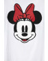 United Colors of Benetton longsleeve din bumbac pentru copii x Disney culoarea alb cu imprimeu - Pled.ro