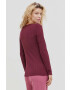 United Colors of Benetton longsleeve lounge culoarea bordo - Pled.ro