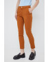 United Colors of Benetton pantaloni femei culoarea bej high waist - Pled.ro