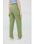 United Colors of Benetton pantaloni femei culoarea verde lat high waist - Pled.ro