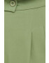 United Colors of Benetton pantaloni femei culoarea verde lat high waist - Pled.ro