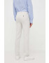 United Colors of Benetton pantaloni femei culoarea gri fason tigareta high waist - Pled.ro