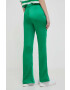 United Colors of Benetton pantaloni femei culoarea verde drept high waist - Pled.ro