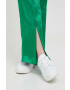 United Colors of Benetton pantaloni femei culoarea verde drept high waist - Pled.ro