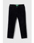 United Colors of Benetton pantaloni copii culoarea negru neted - Pled.ro