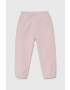 United Colors of Benetton Pantaloni copii culoarea roz material neted - Pled.ro