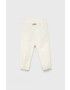 United Colors of Benetton pantaloni de bumbac pentru copii culoarea bej neted - Pled.ro