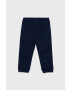 United Colors of Benetton pantaloni de bumbac pentru copii culoarea albastru marin neted - Pled.ro