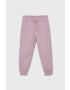 United Colors of Benetton pantaloni de bumbac pentru copii culoarea roz neted - Pled.ro