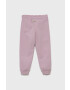 United Colors of Benetton pantaloni de bumbac pentru copii culoarea roz neted - Pled.ro