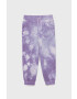 United Colors of Benetton pantaloni de bumbac pentru copii culoarea violet modelator - Pled.ro