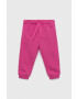 United Colors of Benetton pantaloni de bumbac pentru copii culoarea violet neted - Pled.ro