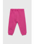 United Colors of Benetton pantaloni de bumbac pentru copii culoarea violet neted - Pled.ro