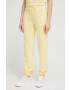 United Colors of Benetton pantaloni de lounge culoarea galben neted - Pled.ro