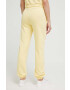 United Colors of Benetton pantaloni de lounge culoarea galben neted - Pled.ro