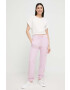 United Colors of Benetton pantaloni de lounge drept high waist - Pled.ro