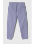 United Colors of Benetton pantaloni de trening din bumbac pentru copii culoarea violet neted - Pled.ro