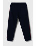 United Colors of Benetton pantaloni de trening din bumbac pentru copii culoarea albastru marin modelator - Pled.ro