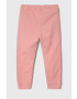 United Colors of Benetton pantaloni de trening din bumbac pentru copii culoarea roz neted - Pled.ro