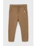 United Colors of Benetton pantaloni de trening din bumbac pentru copii culoarea roz neted - Pled.ro