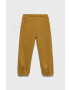 United Colors of Benetton pantaloni de trening din bumbac pentru copii culoarea galben neted - Pled.ro