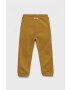 United Colors of Benetton pantaloni de trening din bumbac pentru copii culoarea galben neted - Pled.ro