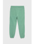 United Colors of Benetton pantaloni de trening din bumbac pentru copii culoarea turcoaz neted - Pled.ro