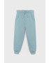 United Colors of Benetton pantaloni de trening din bumbac pentru copii culoarea verde neted - Pled.ro