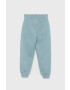 United Colors of Benetton pantaloni de trening din bumbac pentru copii culoarea verde neted - Pled.ro