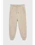 United Colors of Benetton pantaloni de trening din bumbac pentru copii culoarea bej neted - Pled.ro