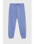 United Colors of Benetton pantaloni de trening din bumbac pentru copii culoarea violet neted - Pled.ro