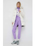 United Colors of Benetton pantaloni de trening din bumbac X Pantone femei culoarea violet cu imprimeu - Pled.ro