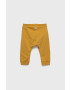 United Colors of Benetton pantaloni de trening pentru copii culoarea galben neted - Pled.ro