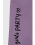 United Colors of Benetton pantaloni de trening pentru copii culoarea violet cu imprimeu - Pled.ro