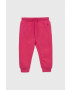 United Colors of Benetton pantaloni de trening pentru copii culoarea roz neted - Pled.ro