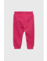 United Colors of Benetton pantaloni de trening pentru copii culoarea roz neted - Pled.ro