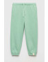 United Colors of Benetton pantaloni de trening pentru copii culoarea verde neted - Pled.ro