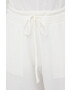 United Colors of Benetton pantaloni din amestec de casmir culoarea bej drept high waist - Pled.ro