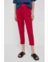 United Colors of Benetton pantaloni din in fason tigareta high waist - Pled.ro