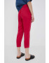 United Colors of Benetton pantaloni din in fason tigareta high waist - Pled.ro