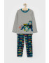 United Colors of Benetton Pijama copii culoarea gri modelator - Pled.ro