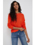 United Colors of Benetton pulover din amestec de lana femei culoarea maro light cu turtleneck - Pled.ro