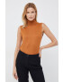 United Colors of Benetton pulover din amestec de lana femei culoarea maro light cu turtleneck - Pled.ro