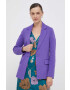 United Colors of Benetton sacou culoarea violet un singur rand de nasturi neted - Pled.ro