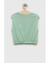 United Colors of Benetton top copii culoarea verde - Pled.ro