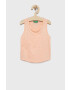 United Colors of Benetton top din bumbac pentru copii culoarea roz - Pled.ro