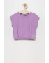 United Colors of Benetton tricou de bumbac pentru copii culoarea violet - Pled.ro